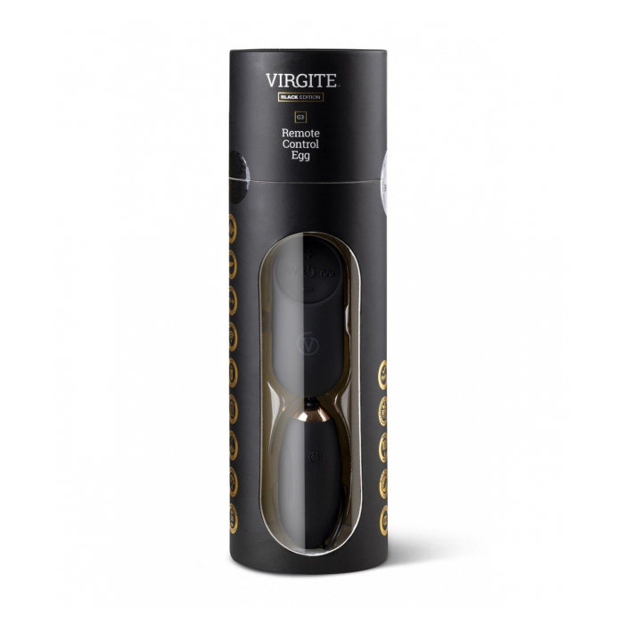 VIRGITE G3 BLACK EDITION- HUEVO VIBRADOR CON MANDO A DISTANCIA